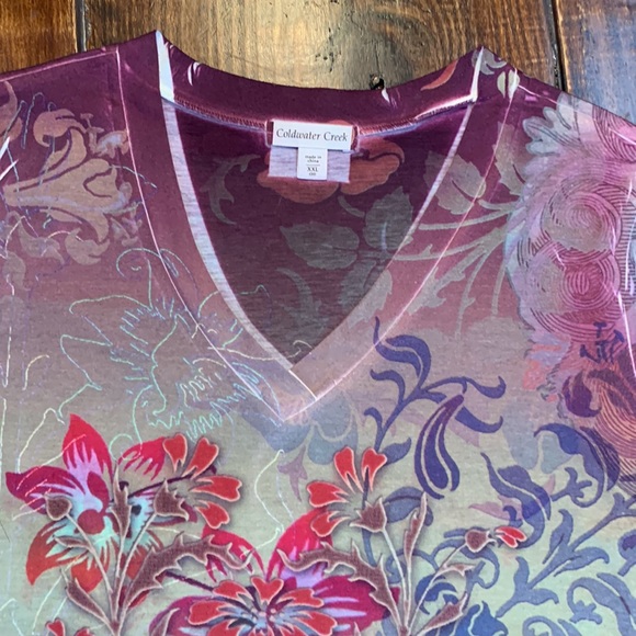 Very colorful, lightweight top, by Coldwater Creek, size XXL (20). - Picture 5 of 7